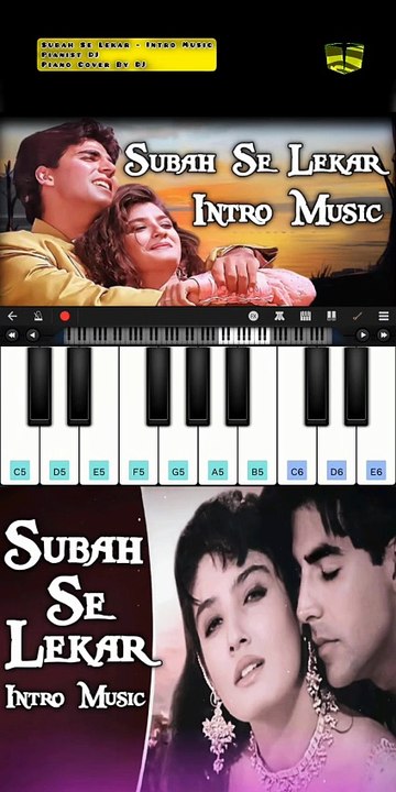 Subah Se Lekar - Intro Music | Piano Cover By DJ | Pianist DJ | Walk Band