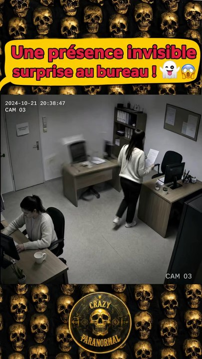 🚨 Une présence invisible filmée en plein bureau ! 👻