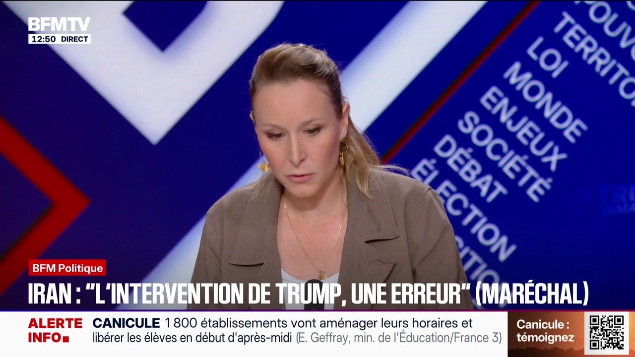 Guerre au Moyen-Orient: pour Marion Maréchal (Identité-Libertés), l'intervention des États-Unis était "une erreur fondamentale"