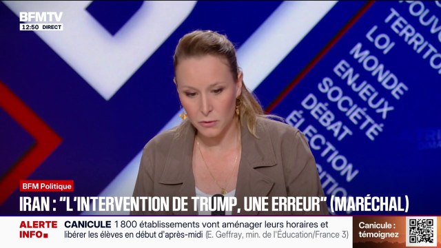 Guerre au Moyen-Orient: pour Marion Maréchal (Identité-Libertés), l'intervention des États-Unis était une erreur fondamentale