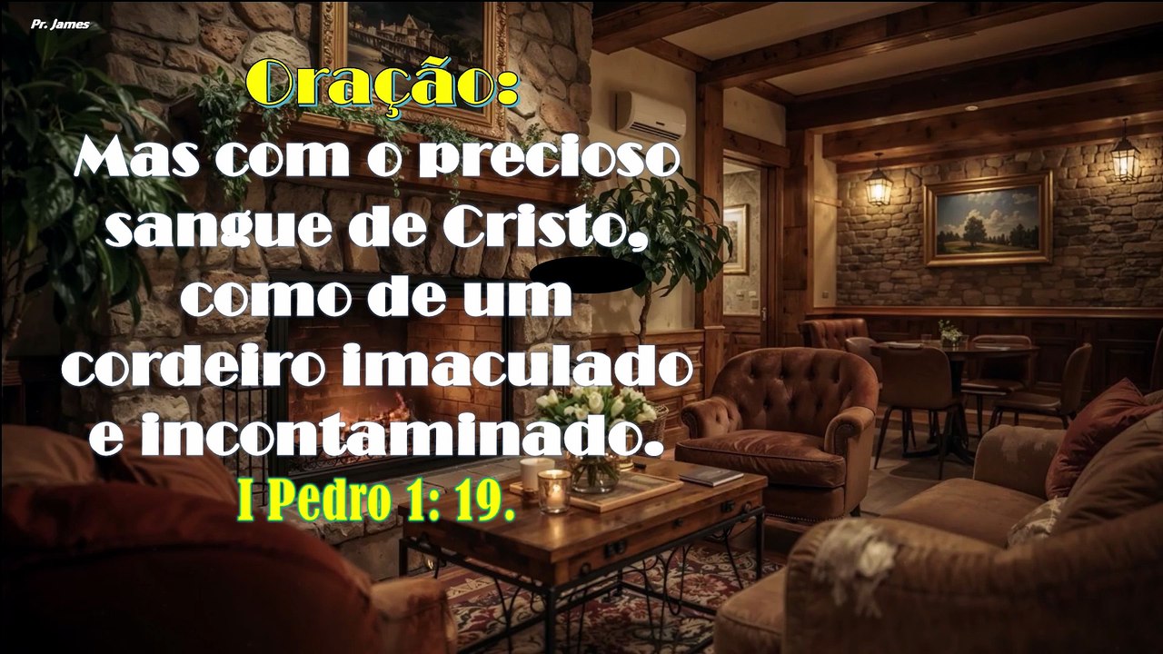 Oração: Mas com o precioso sangue de Cristo como de um cordeiro imaculado e incontaminado.I Pe 1: 19