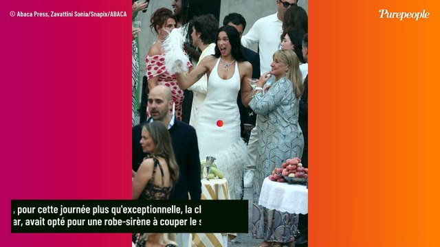 Dua Lipa mariée : sa robe, ornée de 25 000 plumes, a nécessité plus de 3 000 heures de travail