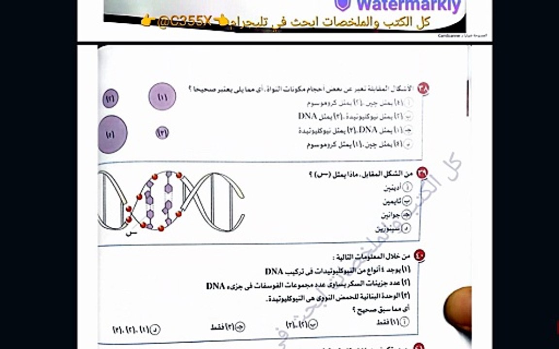 حل مسائل وتركيب DNA كتاب الامتحان 2026 | أحياء ثانوية عامة 🎯