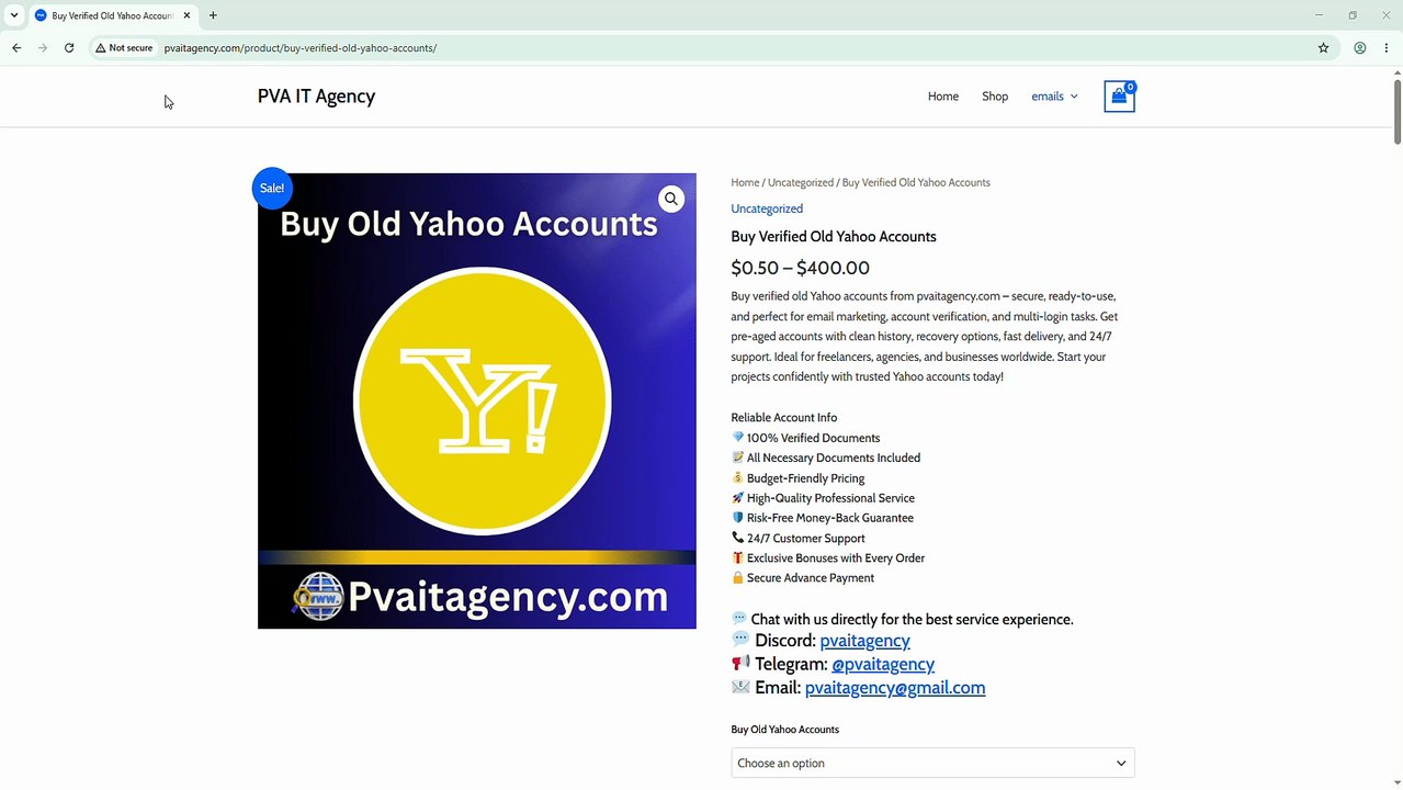 The 1.1 Sites Guide to Buying Old Yahoo Accounts in