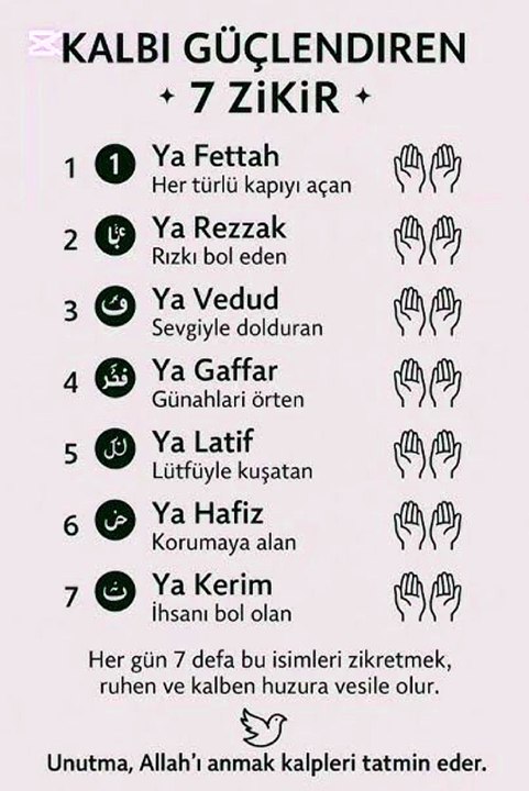 KALBİ GÜÇLENDİREN 7 ZİKİR