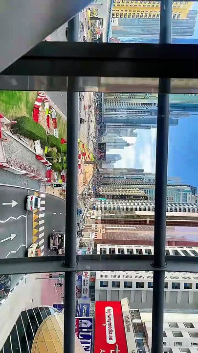 Dubai Financial Centre View from Emirates Metro Station | Luxury Cars & Modern Architecture