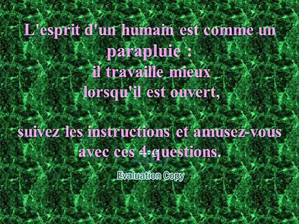 TEST RÉVÉLATEUR…