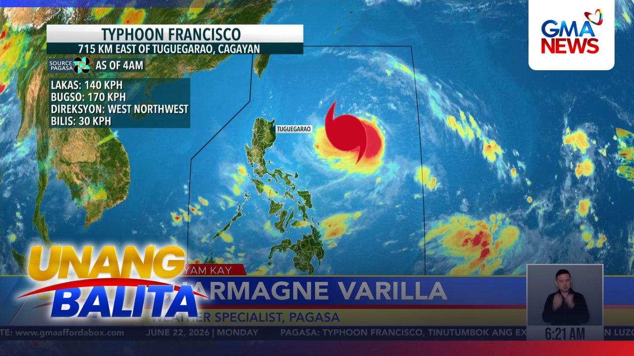 Panayam kay Charmagne Varilla, Weather Specialist, PAGASA (June 22, 2026) | Unang Balita