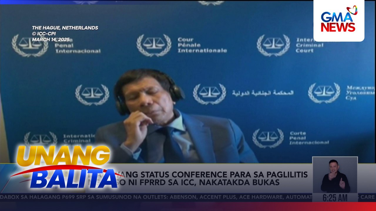 Ika-2 status conference para sa paglilitis ng kaso ni FPRRD sa ICC, nakatakda bukas | Unang Balita