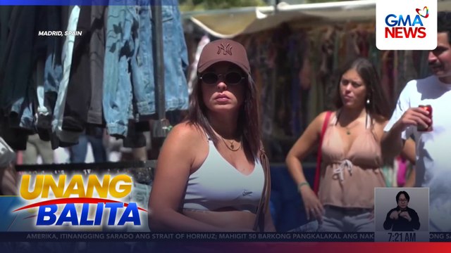 Red alert, itinaas sa ilang lugar sa Europe dahil sa nararanasang heat wave; ilang residente, kaniya-kaniya ang paraan para maibsan ang matinding init | Unang Balita