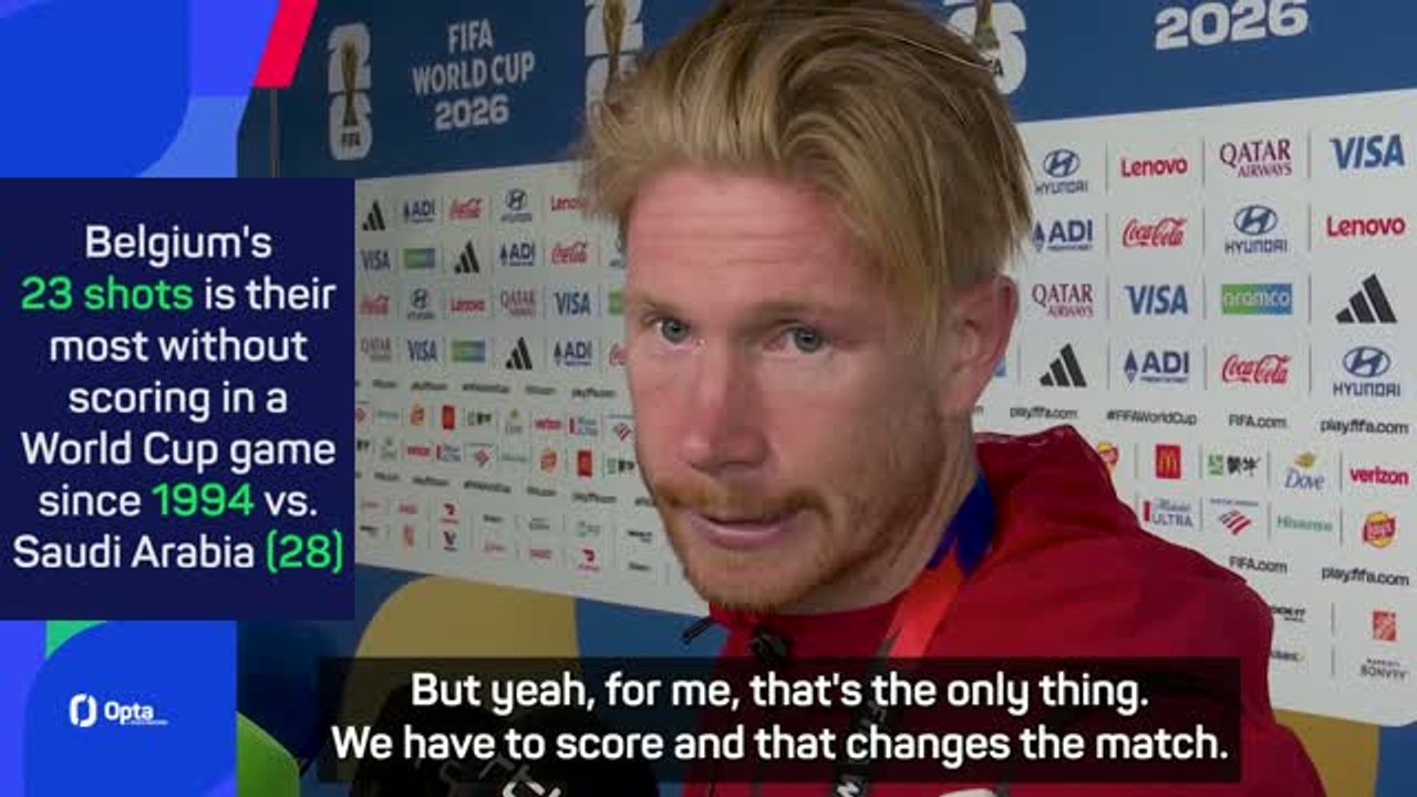 Belgium blew it by not taking chances - De Bruyne