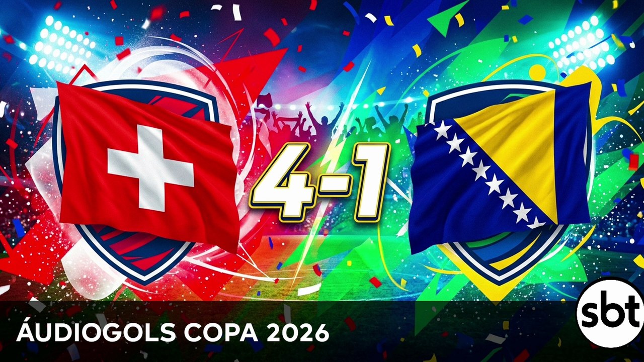 Áudiogols | Suíça 4x1 Bósnia e Herzegovina (SBT 2026)
