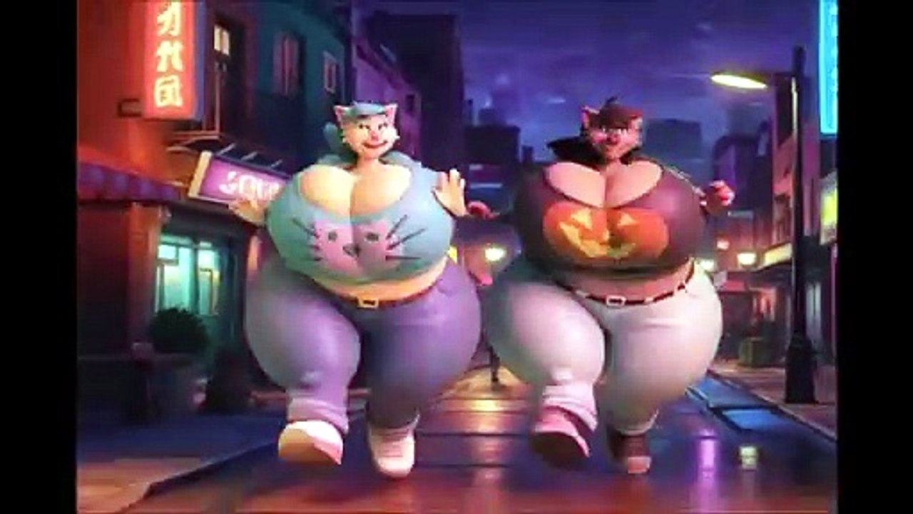 Dec 7, 2025 Hyper Busty Curvy Mittens And Midnight  Nice Long Cold Stroll  December 2, 2025  AI generated