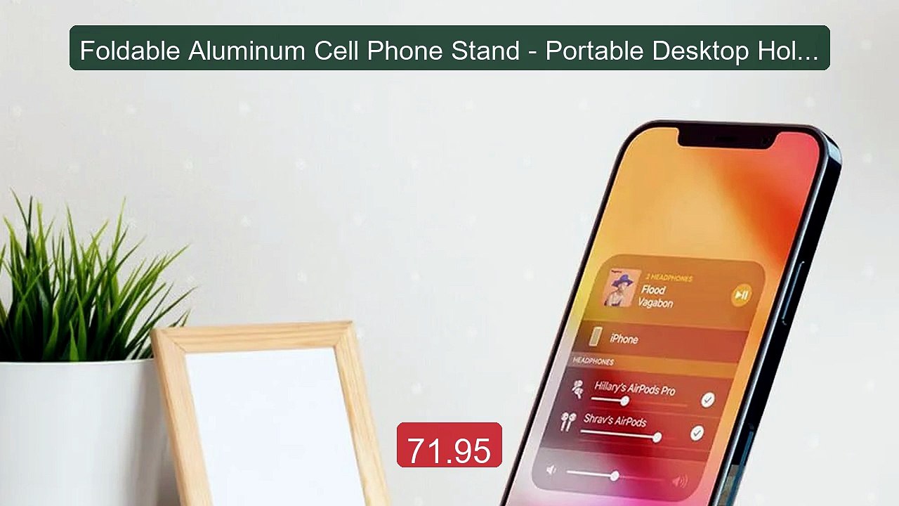 Foldable Aluminum Cell Phone Stand - Portable Desktop Holder f... -- Best Buy 2026 | Great Quality!