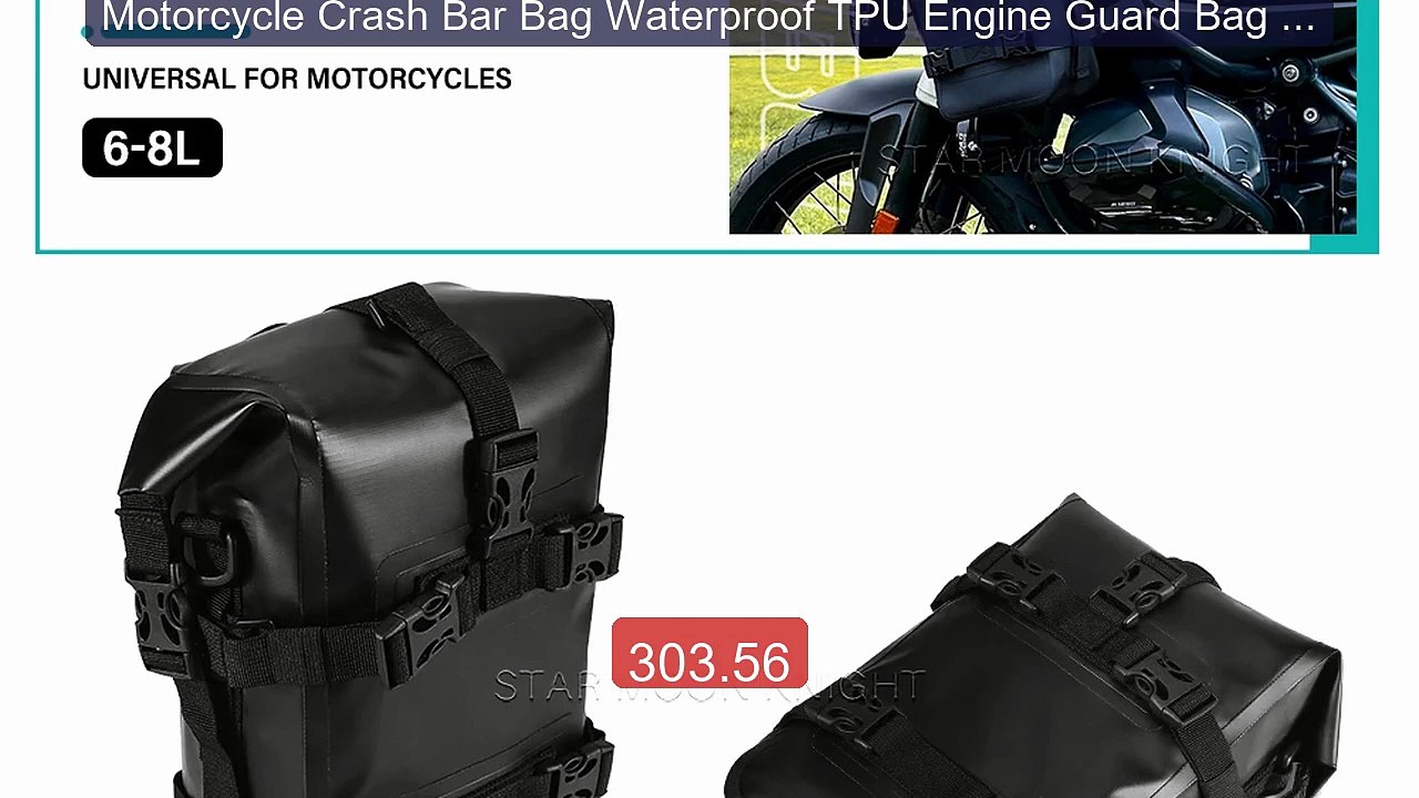 Motorcycle Crash Bar Bag Waterproof TPU Engine Guard Bag Universal ... -- Top Rated 2026 | Buy Now!