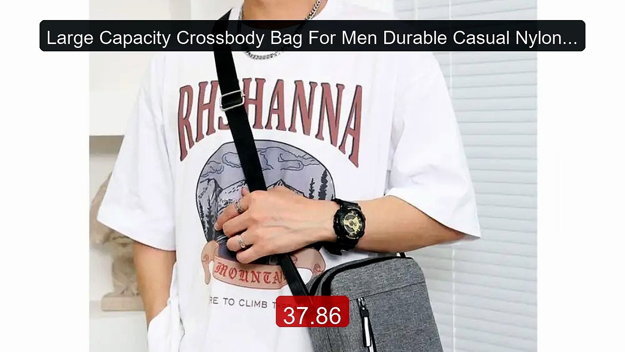 Large Capacity Crossbody Bag For Men Durable Casual Nylon W... -- Top Pick 2026 | Unbeatable Price!