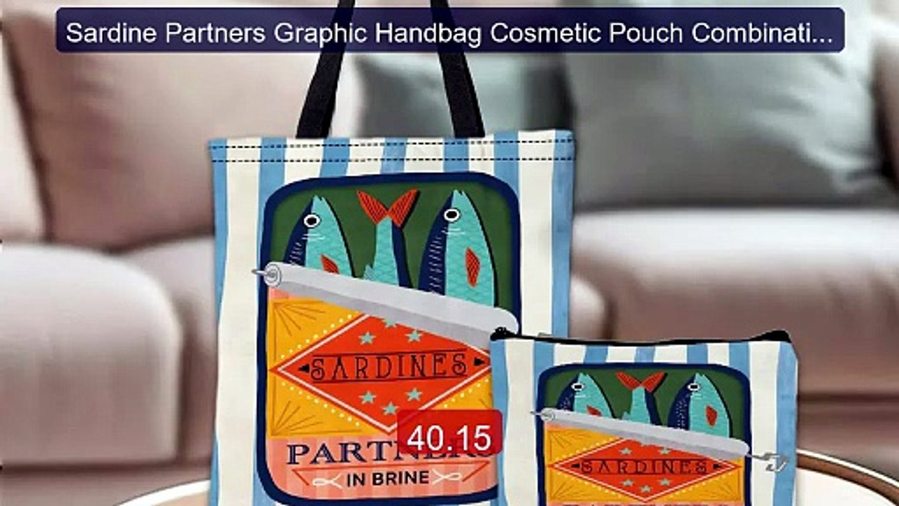 Sardine Partners Graphic Handbag Cosmetic Pouch Combination Bags Re... -- Top Rated 2026 | Buy Now!