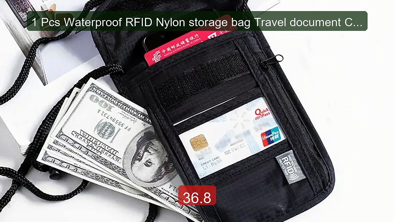1 Pcs Waterproof RFID Nylon storage bag Travel document Card p... -- Hot Deal 2026 | Limited Offer!
