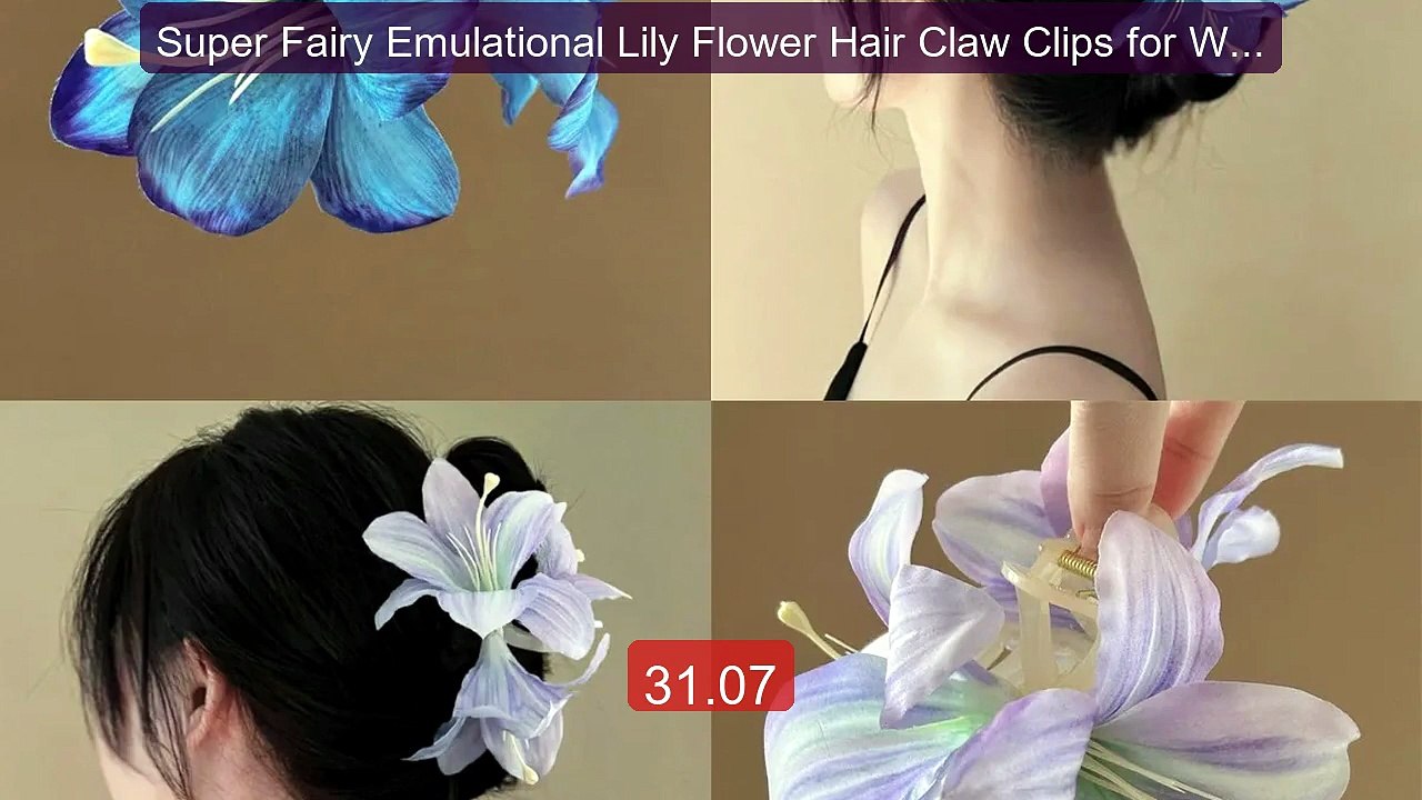 Super Fairy Emulational Lily Flower Hair Claw Clips for Women Mori... -- Best Deal 2026 | Shop Now!