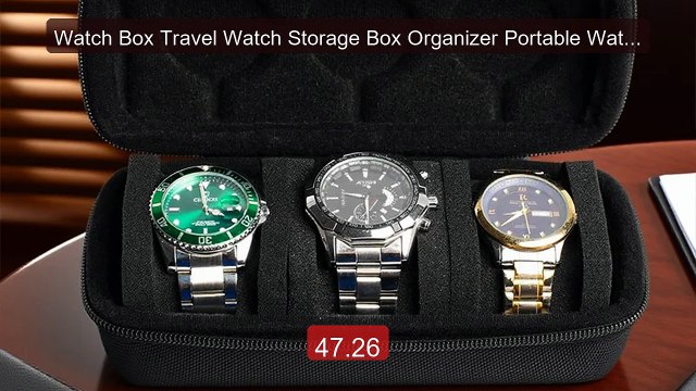 Watch Box Travel Watch Storage Box Organizer Portable Waterpro... Hot Deal 2026 | Limited Offer!
