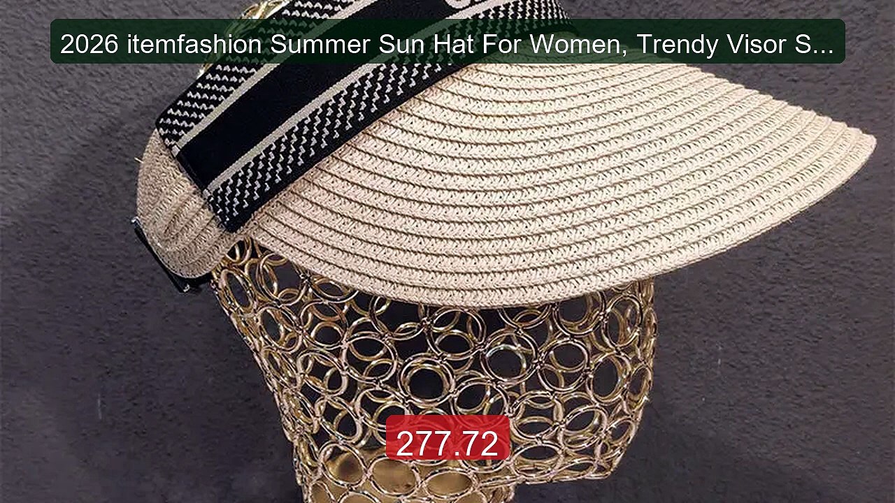 2026 itemfashion Summer Sun Hat For Women, Trendy Visor Straw ... -- Best Buy 2026 | Great Quality!
