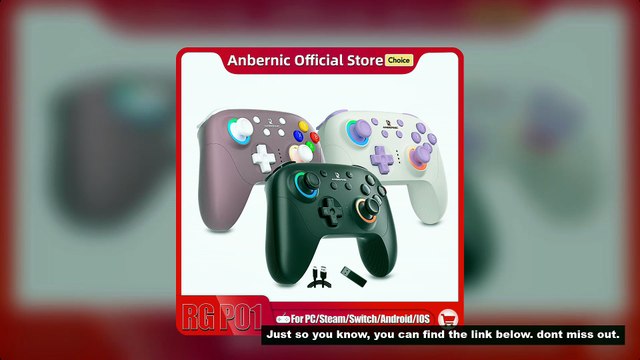 ANBERNIC RG P01 Retro Games Controller Bluetooth Wireless Wired Gamepad Hall Effect Joystick/Hall Tr