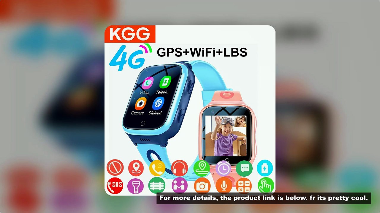 KGG 4G Smart Watch Kids GPS WiFi 1000mAh Video Call Tracker Location SOS Call Back Monitor Phone Wat