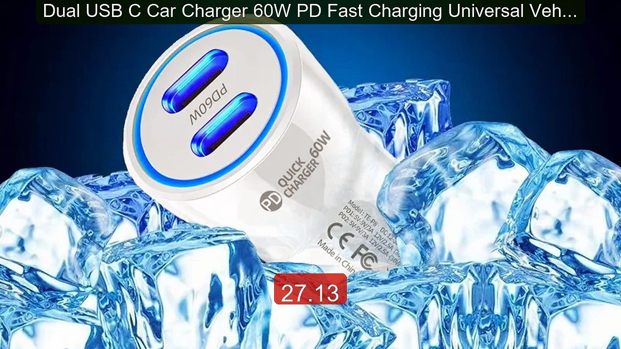 Dual USB C Car Charger 60W PD Fast Charging Universal Vehicle Power... -- Top Rated 2026 | Buy Now!