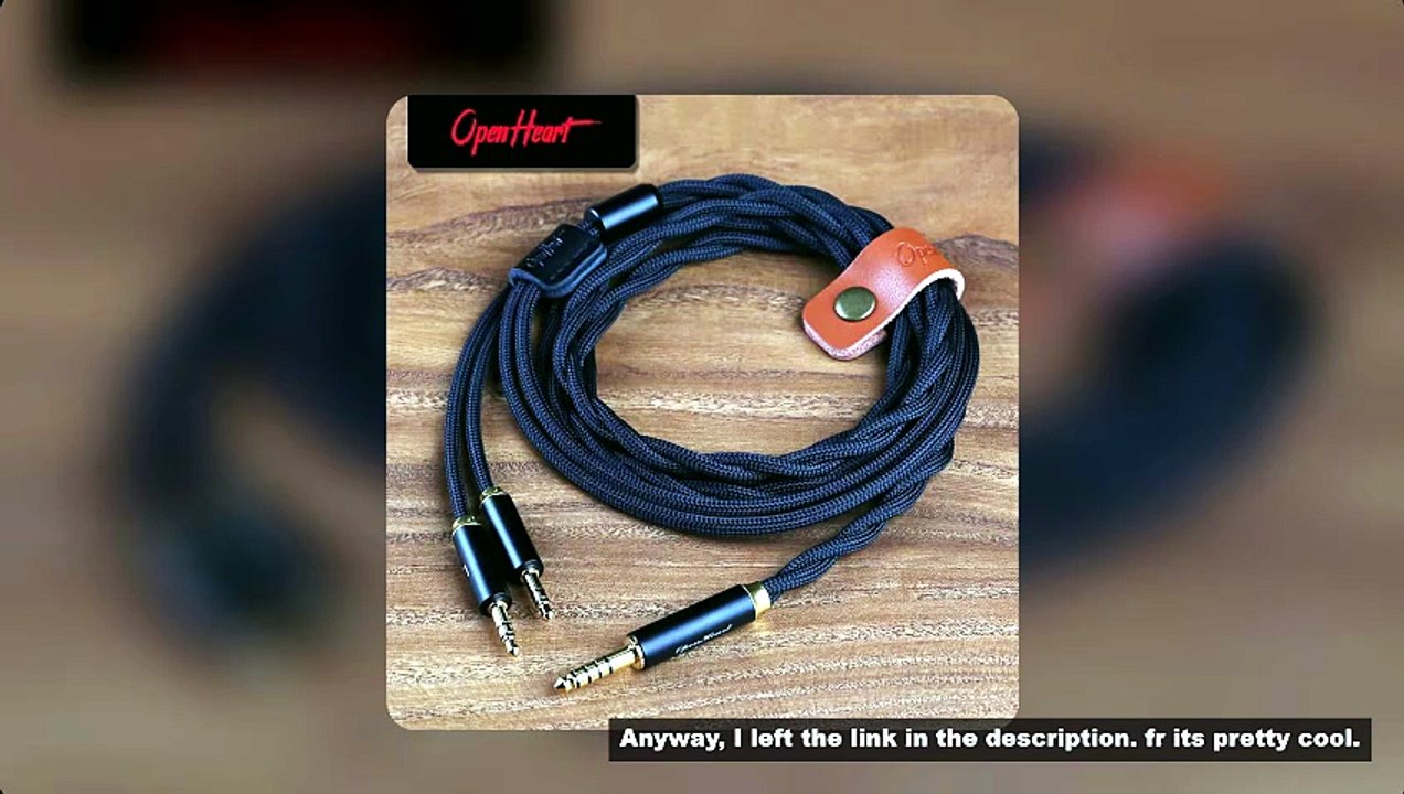 OPENHEART GoldenRing V2 OCC Headphone Cable 1 to 2 jack dual 3.5mm 4.4mm Balanced Cable PP Yarn Silv