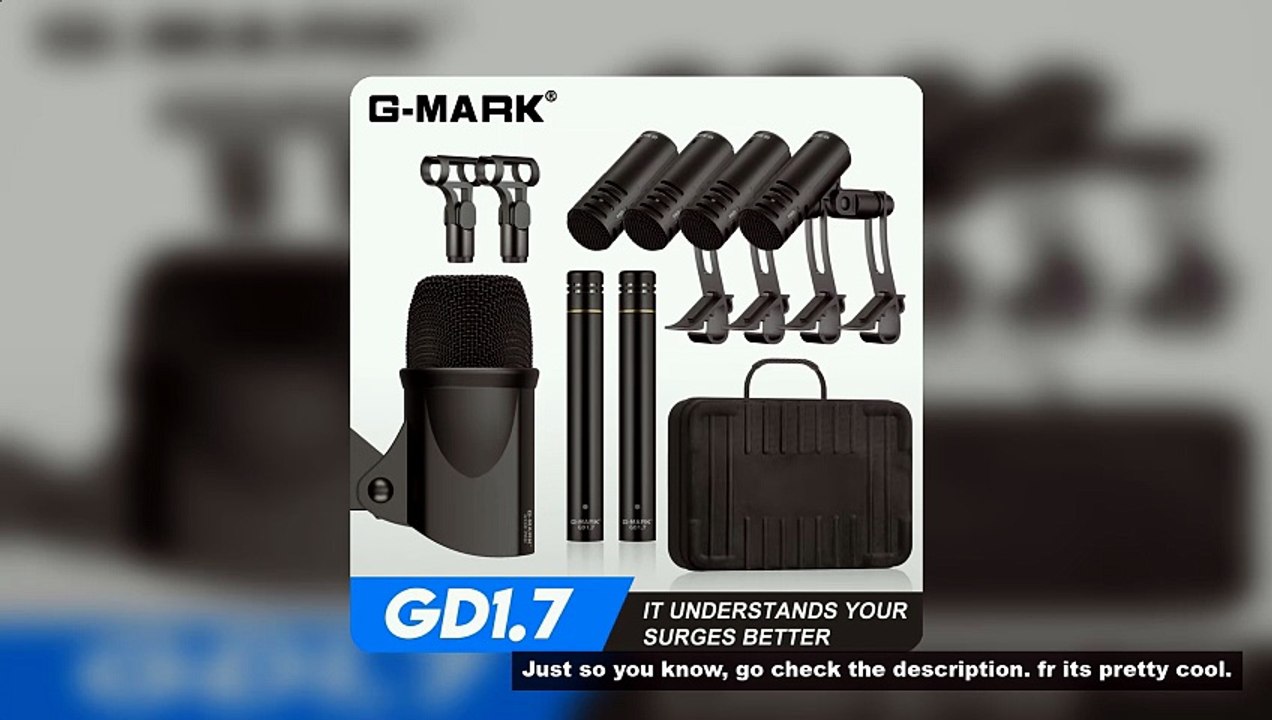 Drum Microphone Kit G-MARK GD1.7 Musical Instruments Mic For Band DJ Stage Instrumental Performance