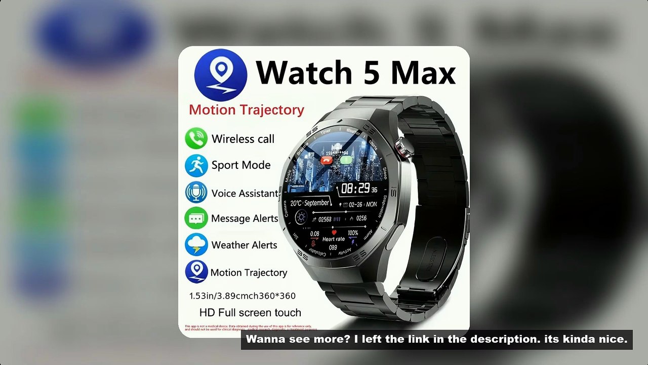 2025New For Android and ios Smart Watch Men AMOLED Screen GPS Motion trajectory Heart Rate Bluetooth