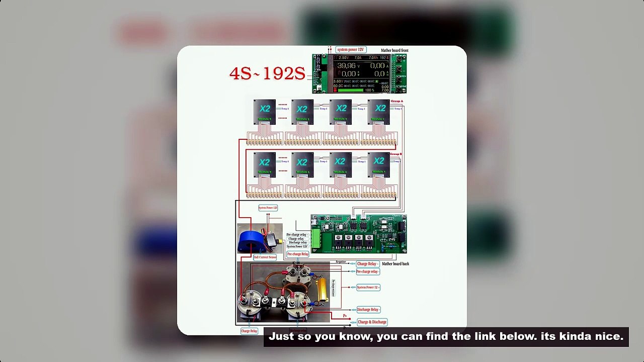 YL 4S to 192S 180S 168S 156S 144S 200A  NEW BMS With Relay LCD For ESS LTO /LiFePO4 /Li-ion Battery