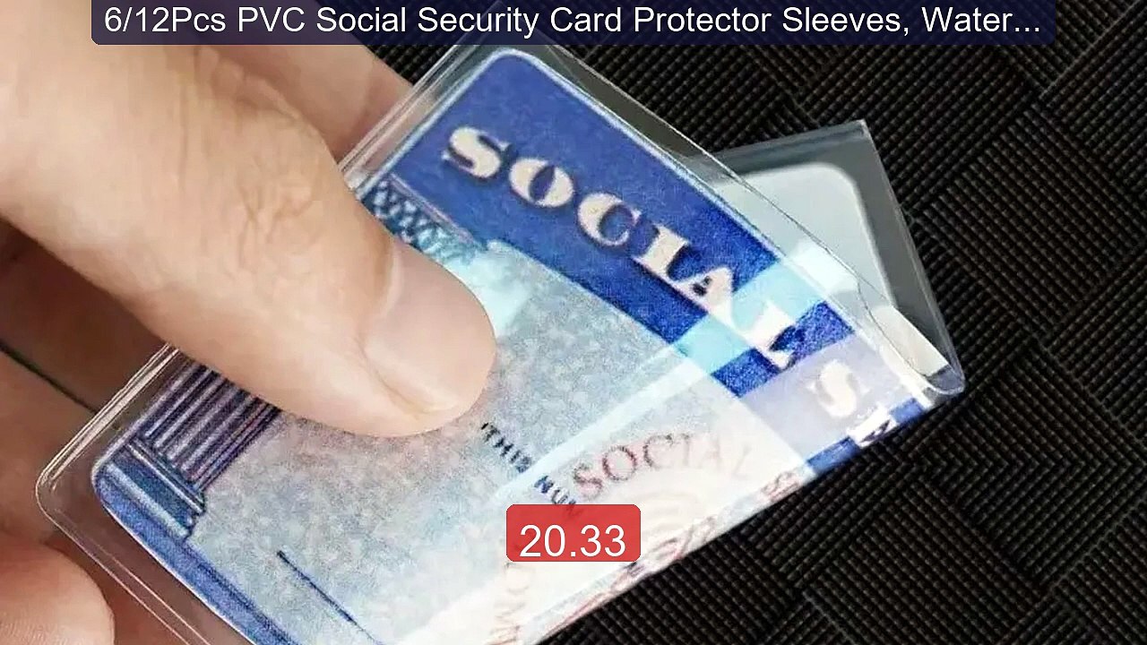 6/12Pcs PVC Social Security Card Protector Sleeves, Waterproo... -- Amazing Value 2026 | Must Have!