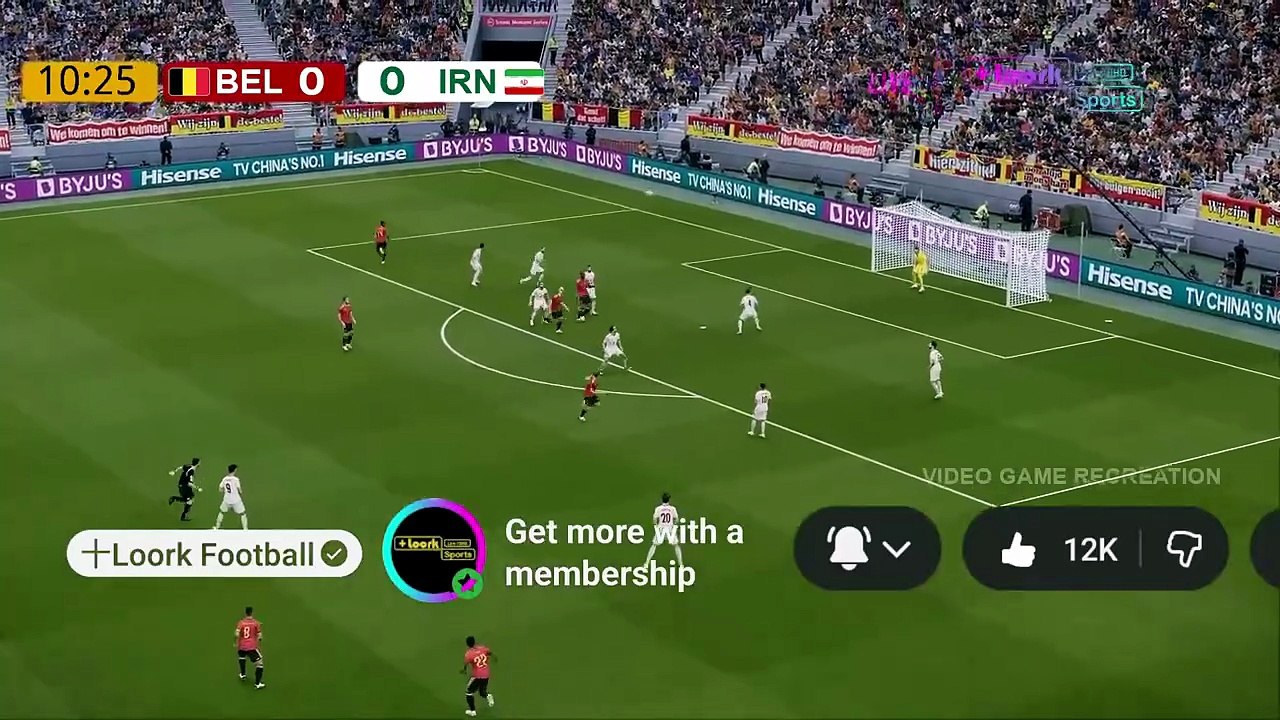 ⚽ Belgium 0-0 Iran Highlights ｜ 2026 World Cup Video Game Simulation⧸Recreation
