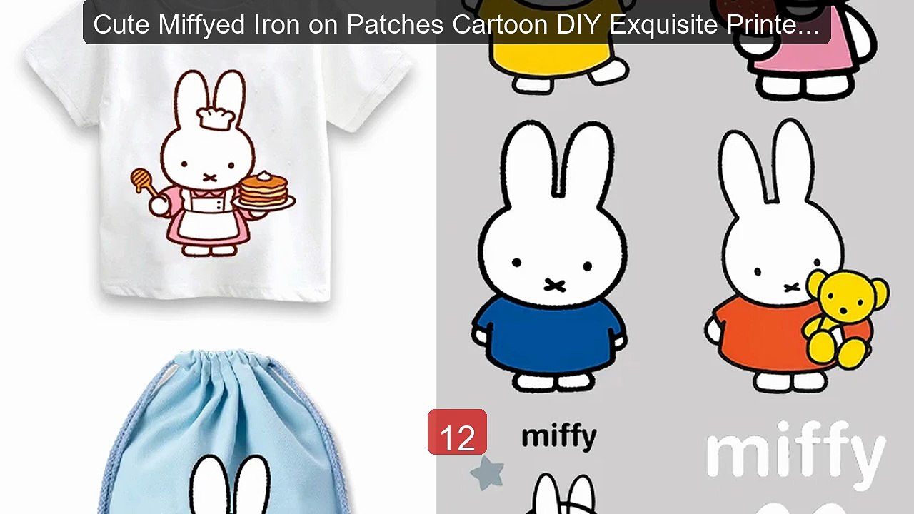 Cute Miffyed Iron on Patches Cartoon DIY Exquisite Printed Bir... -- Best Buy 2026 | Great Quality!