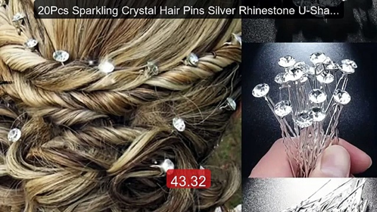 20Pcs Sparkling Crystal Hair Pins Silver Rhinestone U-Shaped Perfec... -- Top Rated 2026 | Buy Now!