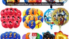12/24pcs Dragoned Ball goku Balloons Birthday Party Decoration Lat... -- Best Deal 2026 | Shop Now!