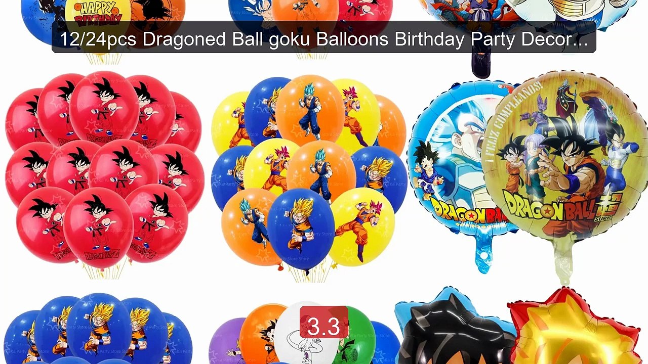 12/24pcs Dragoned Ball goku Balloons Birthday Party Decoration Lat... -- Best Deal 2026 | Shop Now!