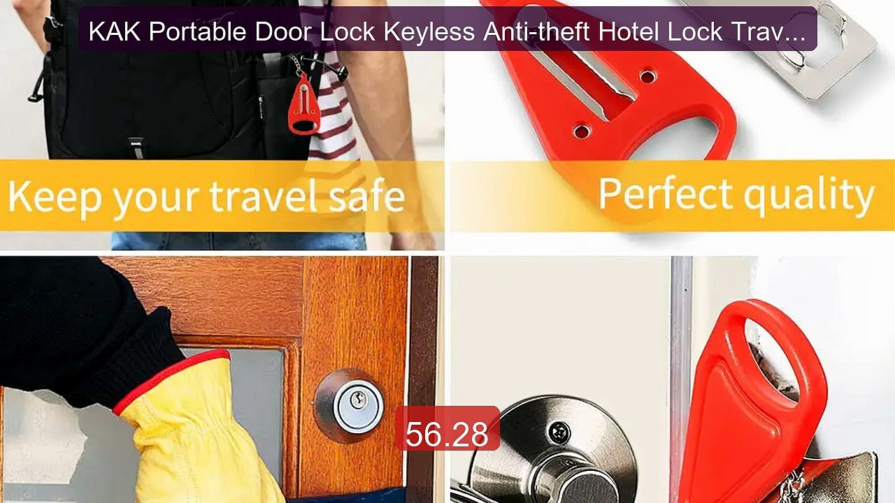 KAK Portable Door Lock Keyless Anti-theft Hotel Lock Travel Locks ... -- Best Deal 2026 | Shop Now!
