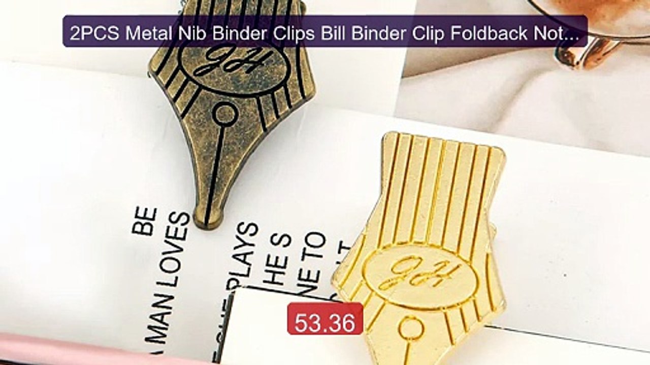 2PCS Metal Nib Binder Clips Bill Binder Clip Foldback Notes Le... -- Best Buy 2026 | Great Quality!