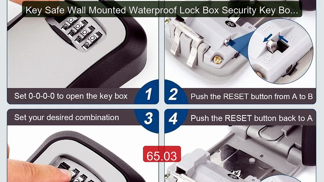 Key Safe Wall Mounted Waterproof Lock Box Security Key Box wi... -- Amazing Value 2026 | Must Have!