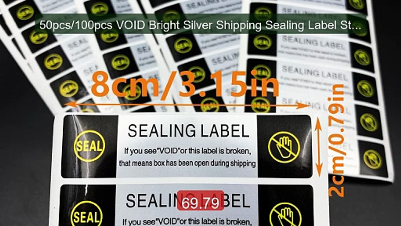 50pcs/100pcs VOID Bright Silver Shipping Sealing Label Sticker... -- Hot Deal 2026 | Limited Offer!