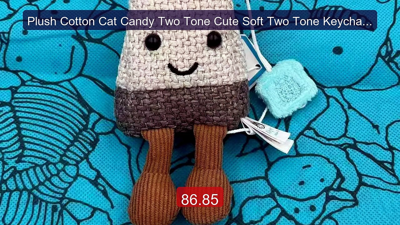 Plush Cotton Cat Candy Two Tone Cute Soft Two Tone Keychain Ba... -- Best Buy 2026 | Great Quality!