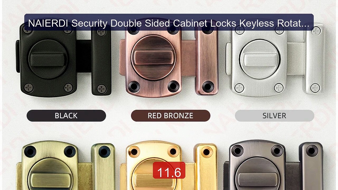 NAIERDI Security Double Sided Cabinet Locks Keyless Rotating D... -- Hot Deal 2026 | Limited Offer!
