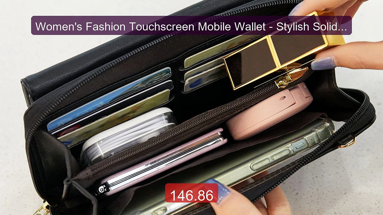 Women's Fashion Touchscreen Mobile Wallet - Stylish Solid Color Fl... -- Best Deal 2026 | Shop Now!