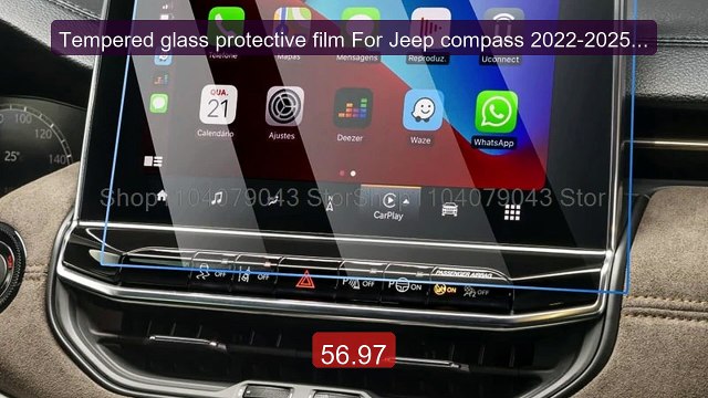Tempered glass protective film For Jeep compass 2022-2025 Car 10.1 ... Top Rated 2026 | Buy Now!