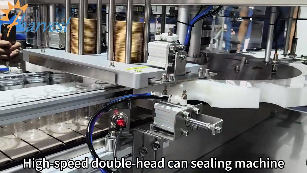 Which Chinese supplier offers a fully automatic twin-head can sealer for high-speed production?