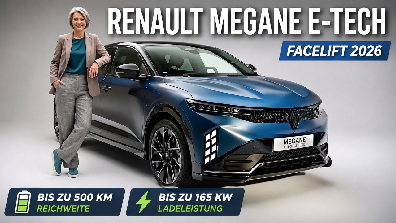Renault Megane E-Tech elektrisch startet mit 2026 Technik-Update