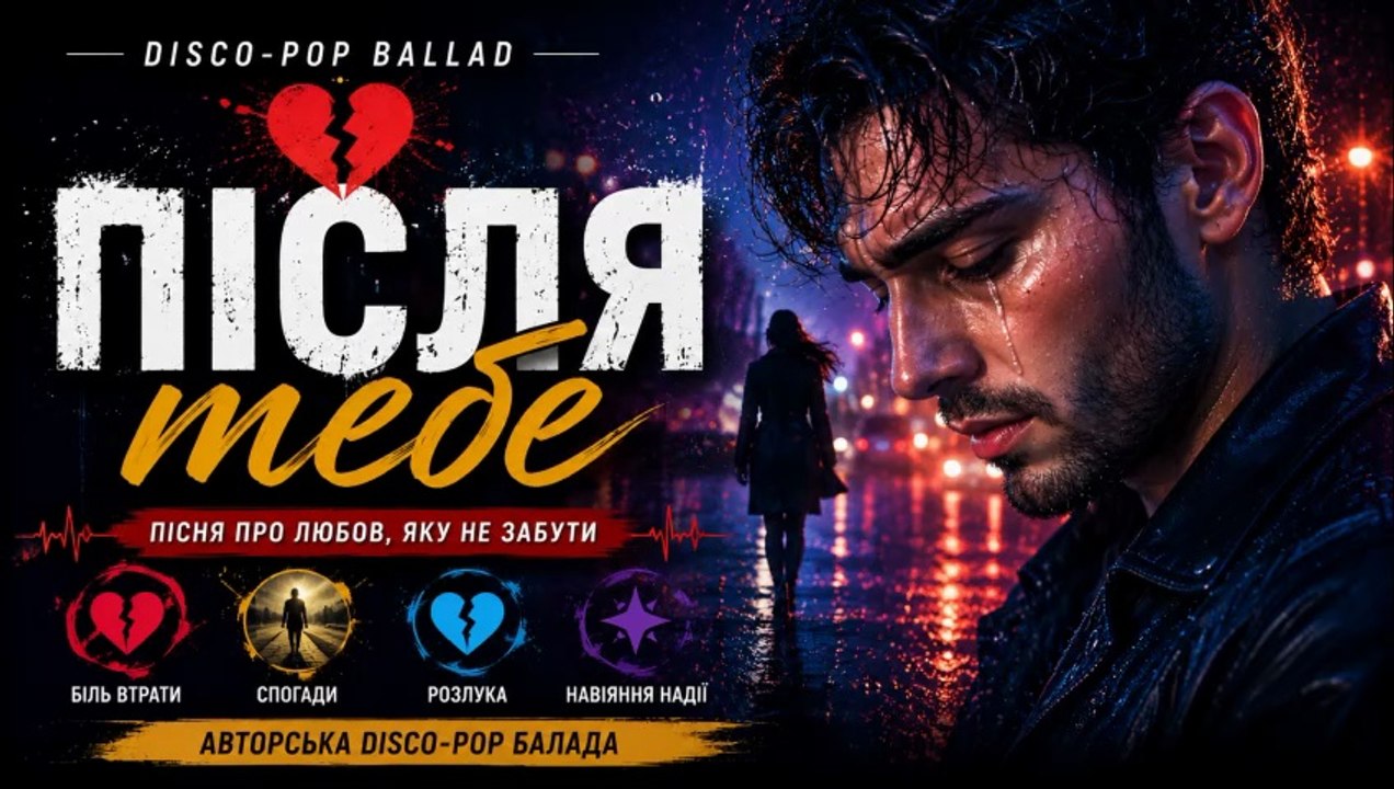 After You 💔 Heartbreak Disco Pop Song | Emotional Ukrainian Love Ballad
