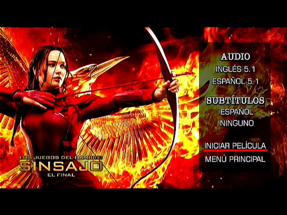 Inicio a ''Los juegos del Hambre: Sinsajo Parte 2 (2015)'' Pirata Power Disc DVD-R (México)